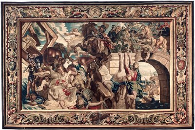Wandteppich, der den Triumph von Konstantin über Maxentius in der Schlacht an der Milvischen Brücke zeigt von Peter Paul Rubens